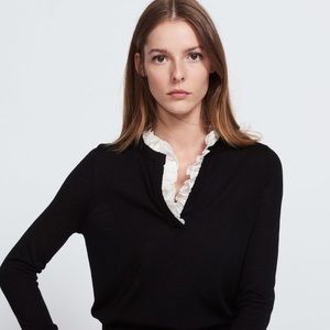 Sandro Black and White Sweater